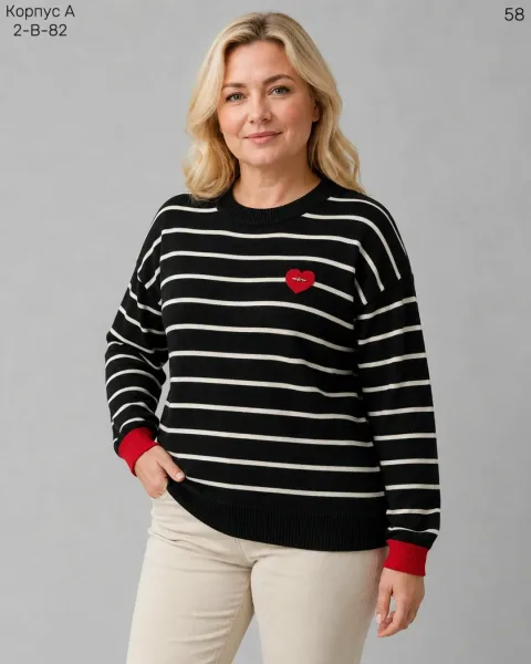 Женский свитер из смесового материала 65 хлопок 65 COTTON, 35 POLYESTER — фото 11