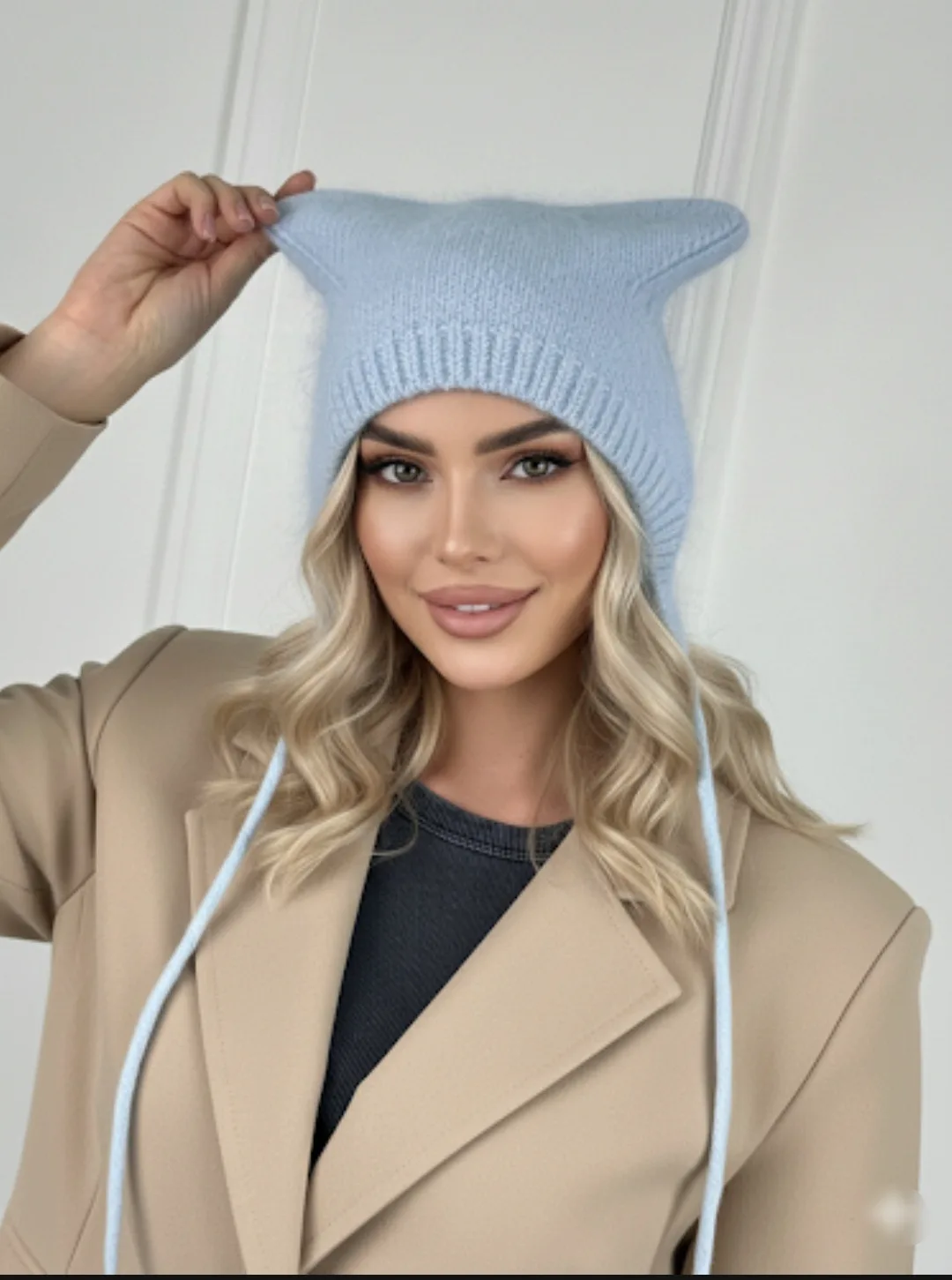 Шапка для женщин, ангора — фото 8