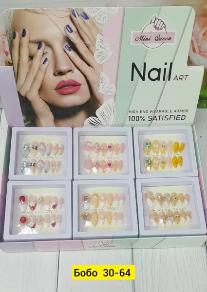 Набор для маникюра из пластика с разнообразными элементами для ногтей — фото 39