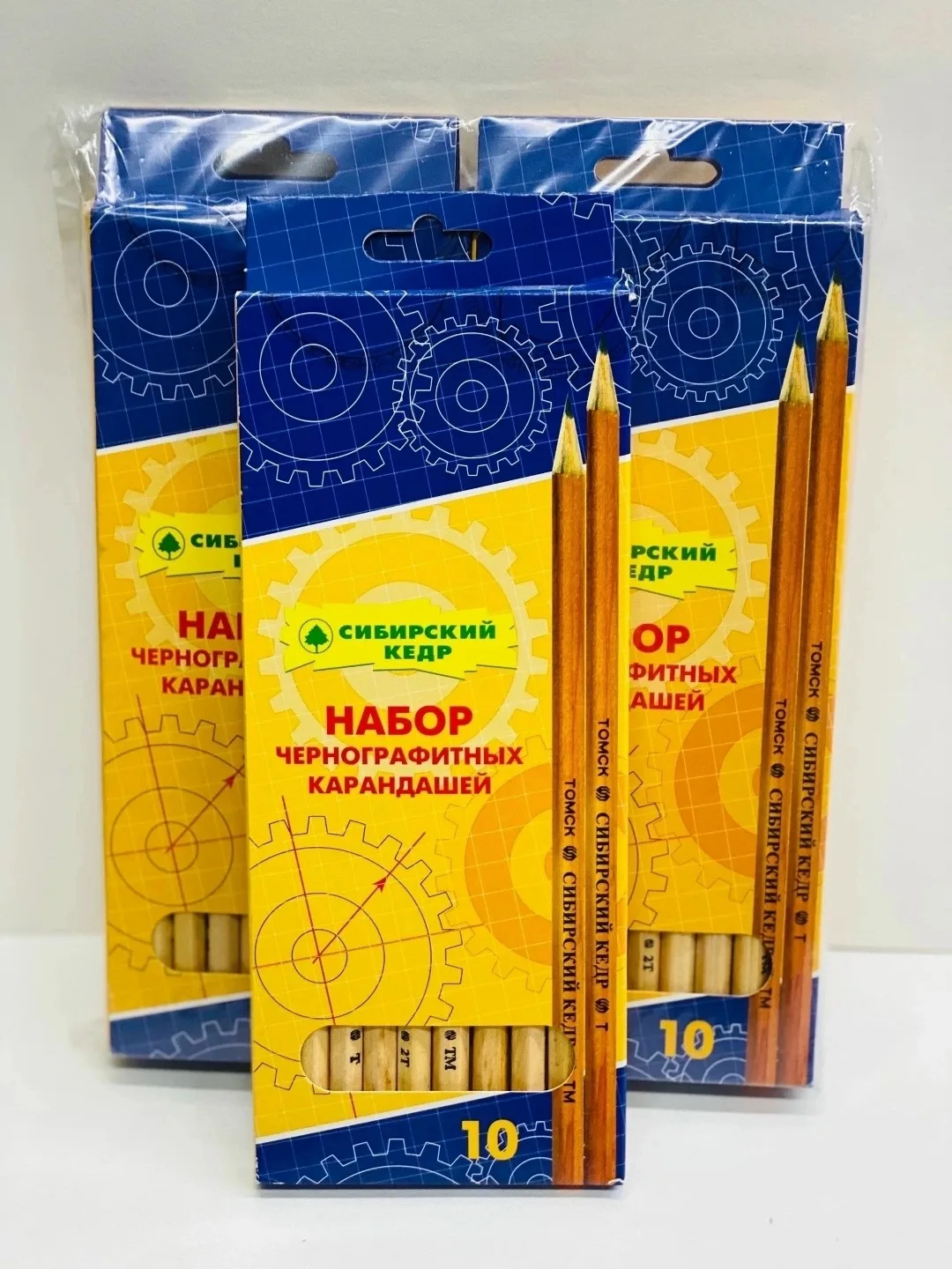Набор из 10 чернографитных шестигранных карандашей HB — фото 5