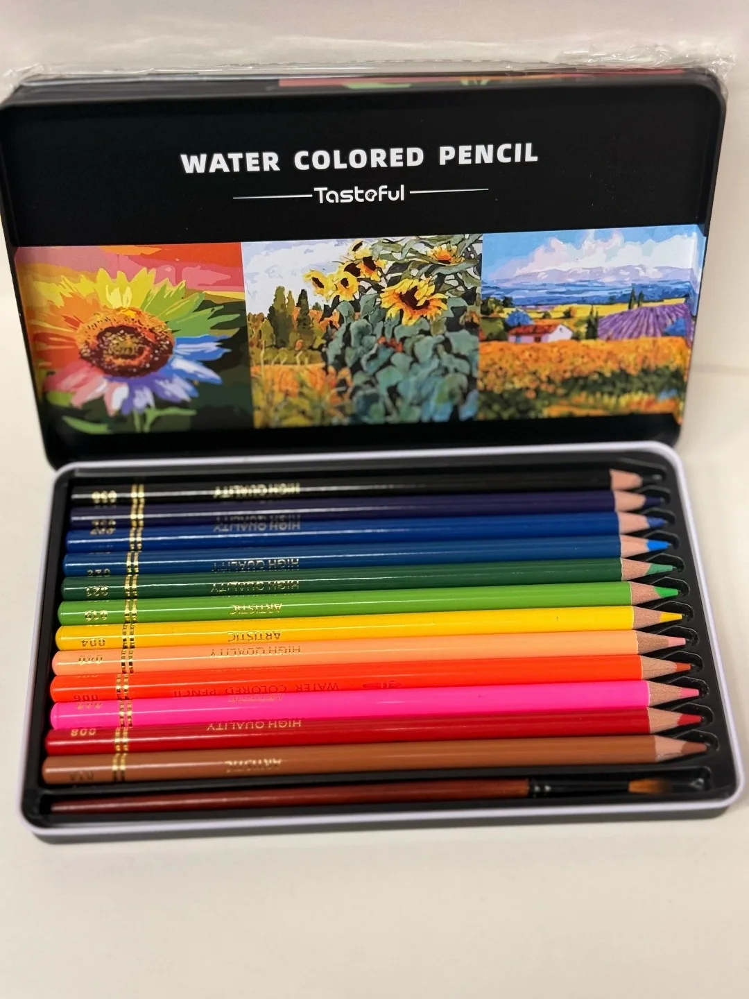 Набор из 12 водорастворимых карандашей с твердостью 4B — фото 4