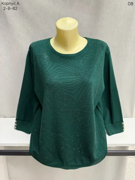Женский свитер из 80 хлопка и 20 эластана 80 COTTON, 20 ELASTANE — фото 23