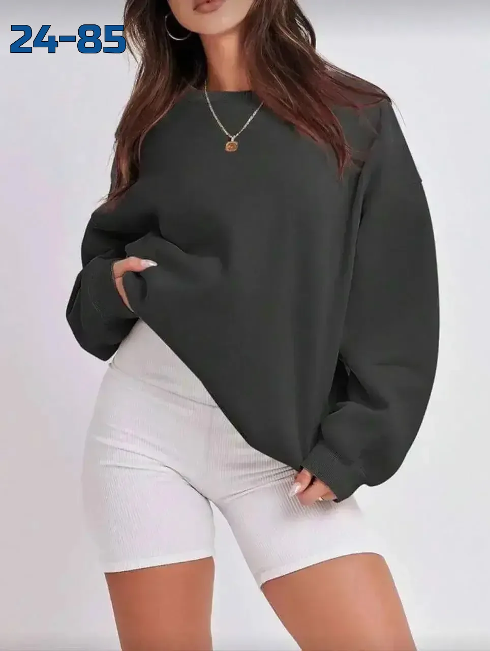 Мягкий худи из двухнитки с oversized-силуэтом — фото 1