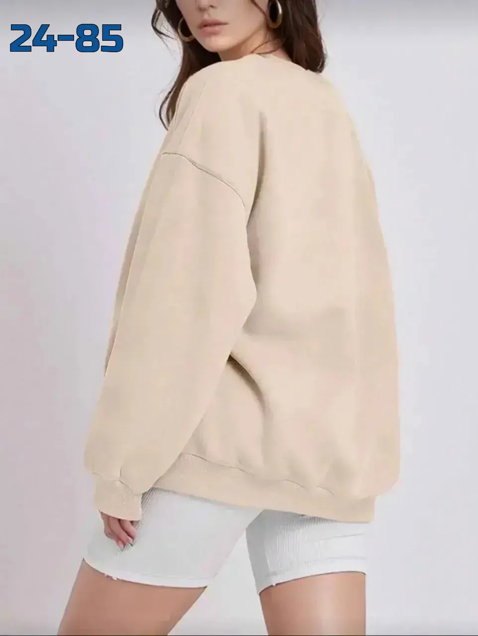 Мягкий худи из двухнитки с oversized-силуэтом — фото 6