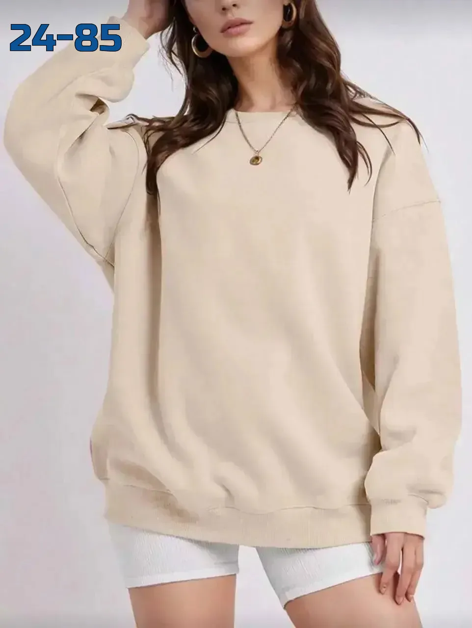 Мягкий худи из двухнитки с oversized-силуэтом — фото 7
