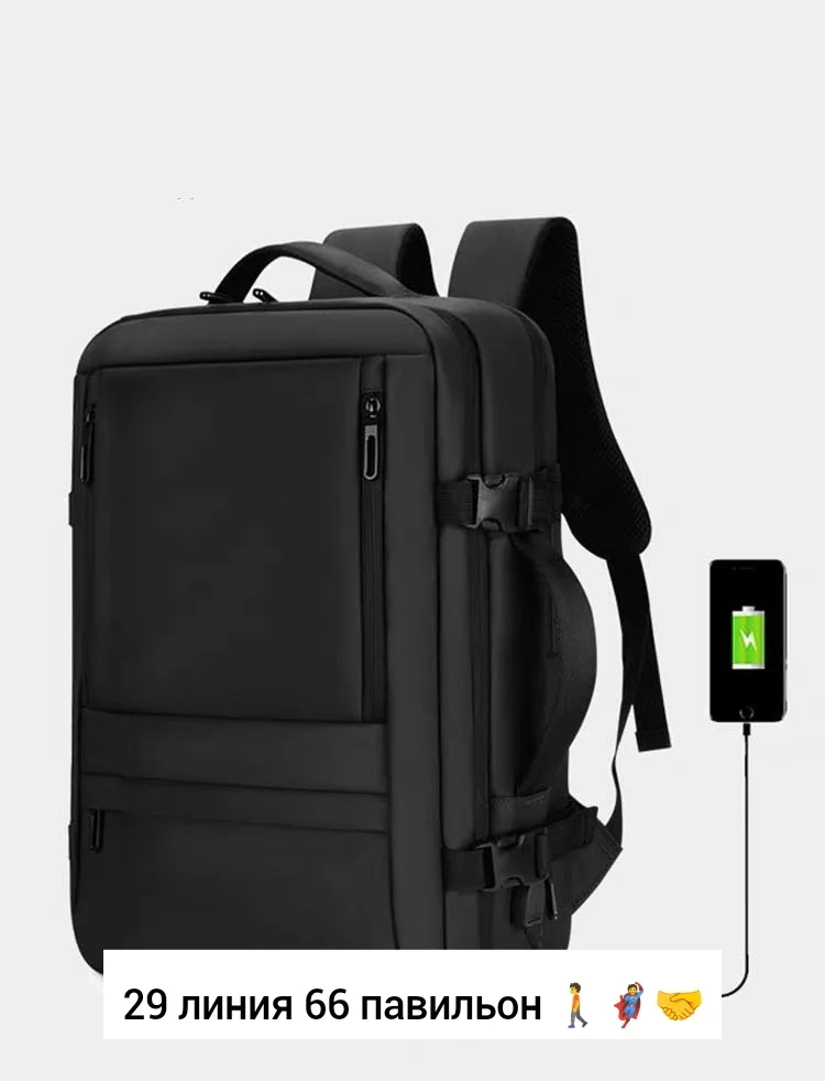 Рюкзак из ткани оксфорд с встроенным USB-портом — фото 5