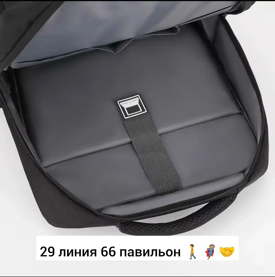 Городской рюкзак из ткани для мужчин и женщин Чёрный — фото 5