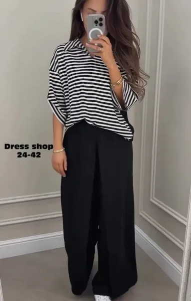 Костюм двойка в стиле лапша — фото 12