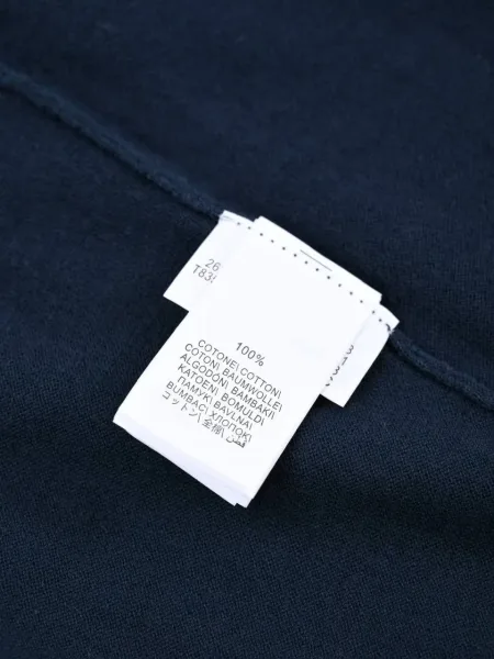 Футболка вязаная Loro Piana с бордовой вышивкой — фото 21