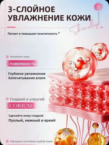 САДОЕР ПИТАТЕЛЬНЫЙ ЖЕМЧУЖНЫЙ КРЕМ С КОЛЛАГЕНОМ SAKURA ЭФФЕКТИВНОСТЬ Крем впитывается в кожу всего за одно применение, гл — фото 6