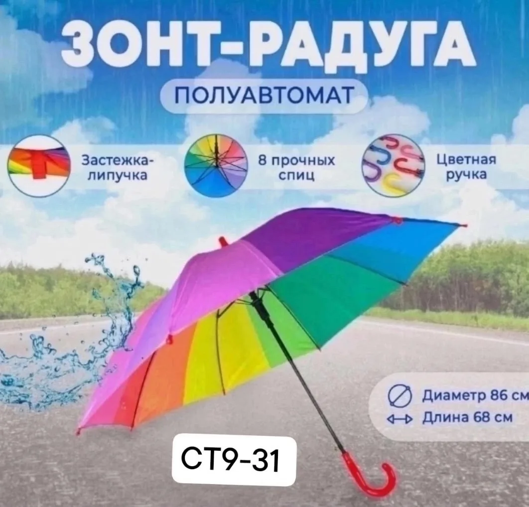 Зонты подростковые тканевые — фото 4