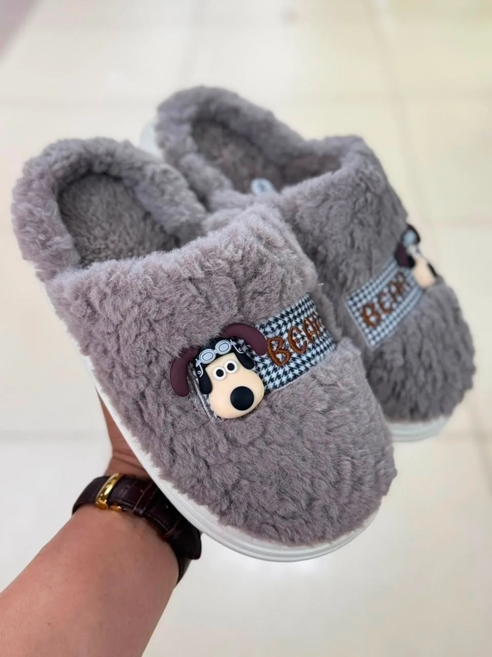 Тапки домашние с резиновой подошвой — фото 1