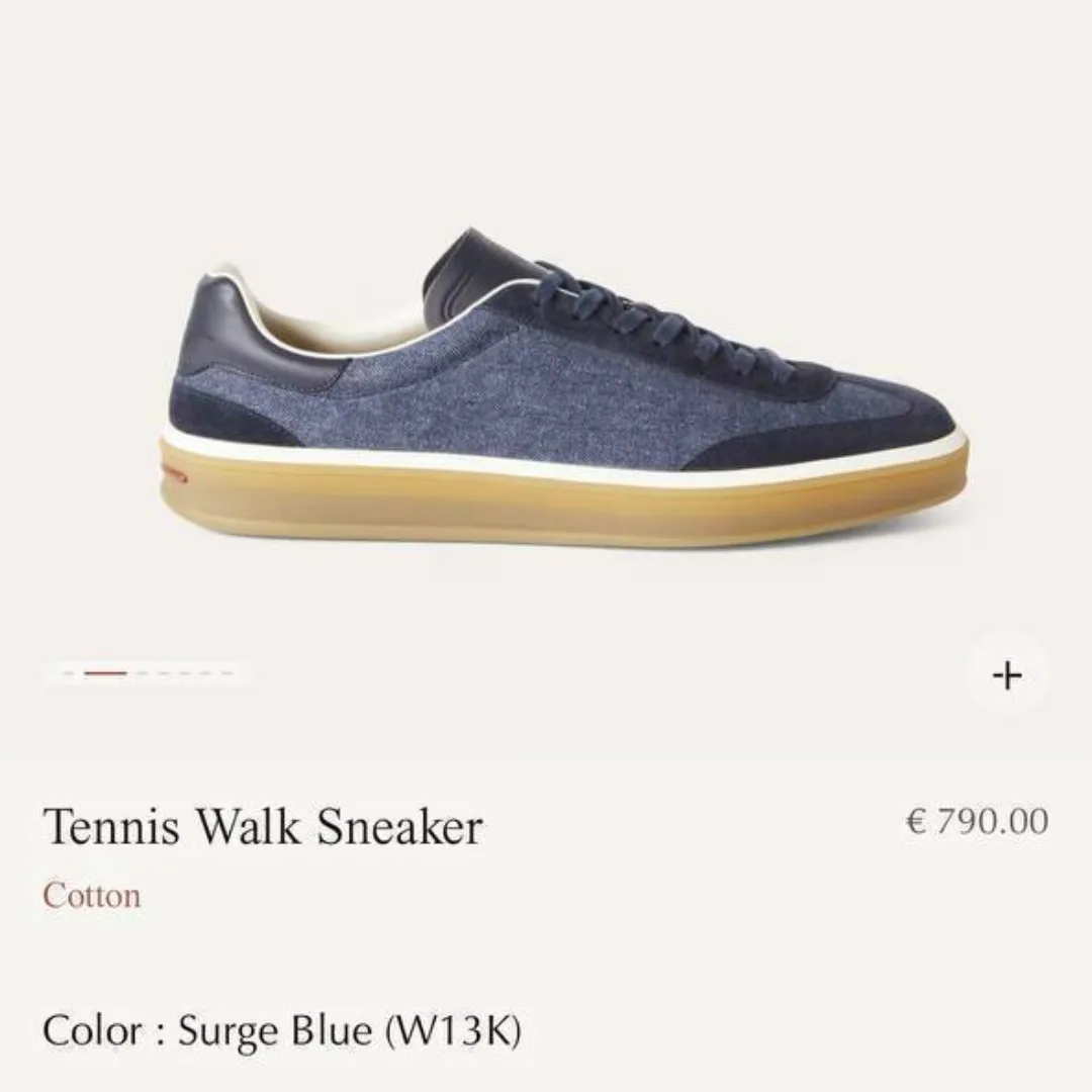 Loro Piana Tennis замшево текстильные кеды в глубоких оттенках — фото 2