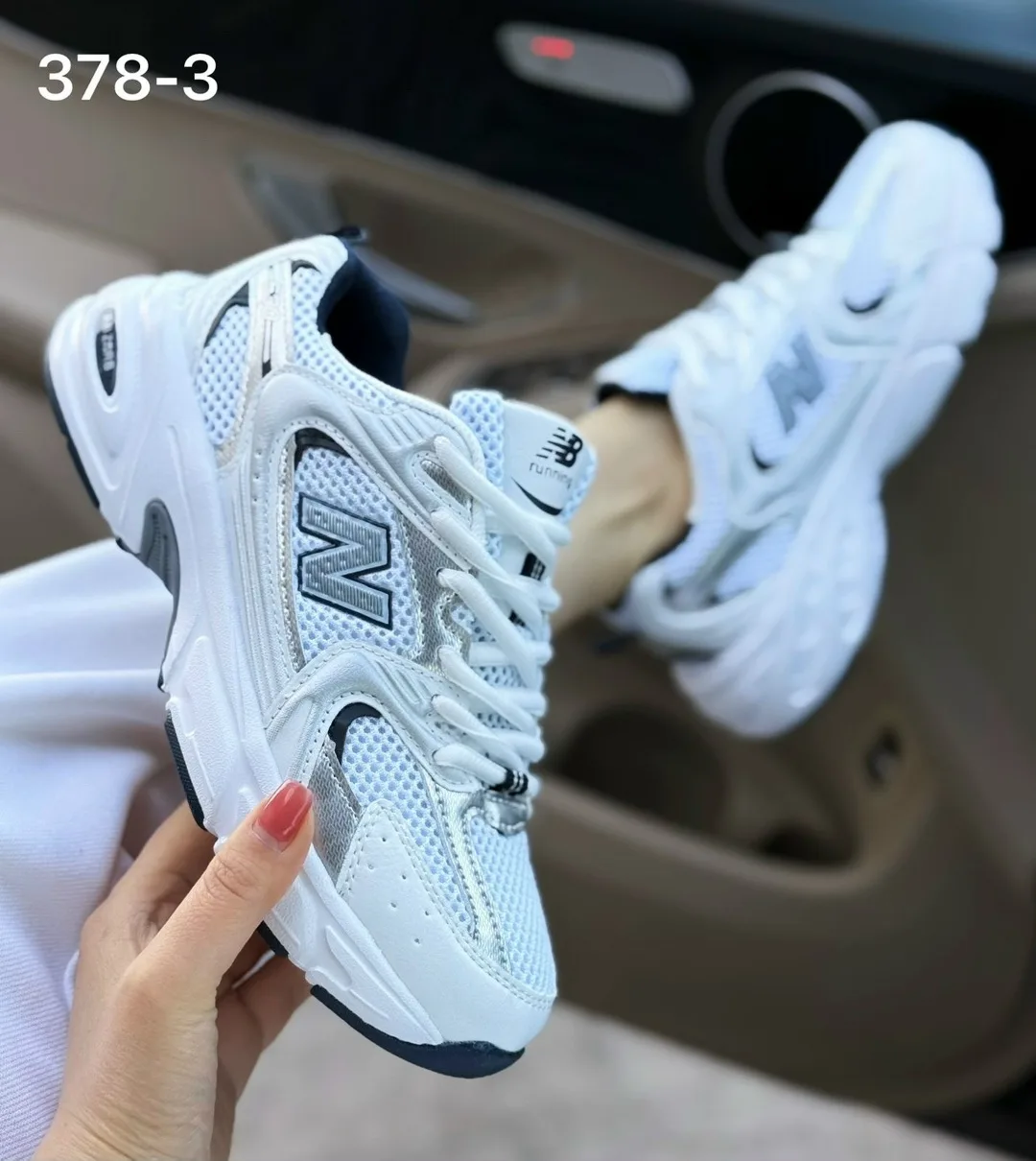 Кроссовки женские New Balance Кроссы, лён — фото 4