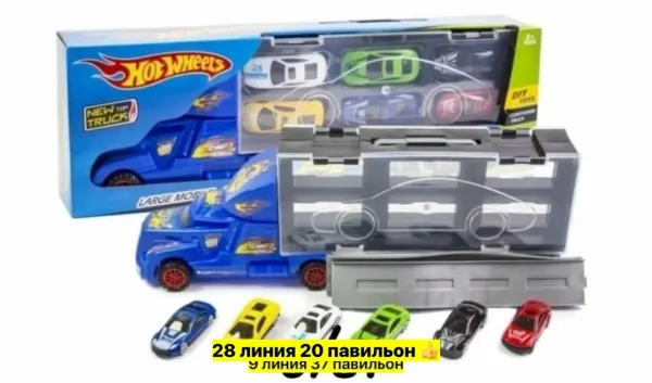 Игрушечный грузовик-автовоз из серии Хот Вилс — фото 1