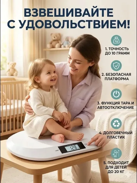 Игрушка ДЕТСКИЕ ВЕСЫ ДЛЯ НОВОРОЖДЁННЫХ — фото 2