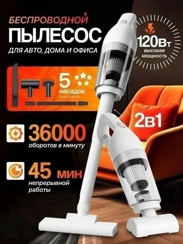 Рюкзак Пылесос 2 в 1вертикальный беспроводной — фото 1