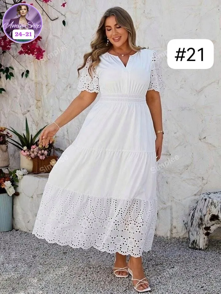 Платье из лайта и хлопка — фото 5