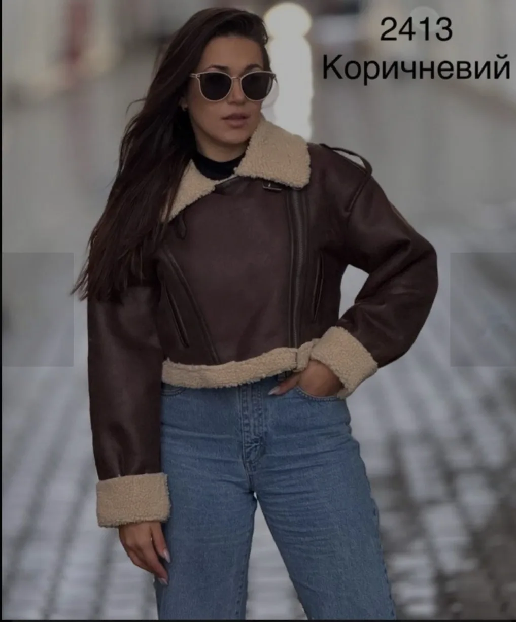 Куртка Дубленка, кожа — фото 3
