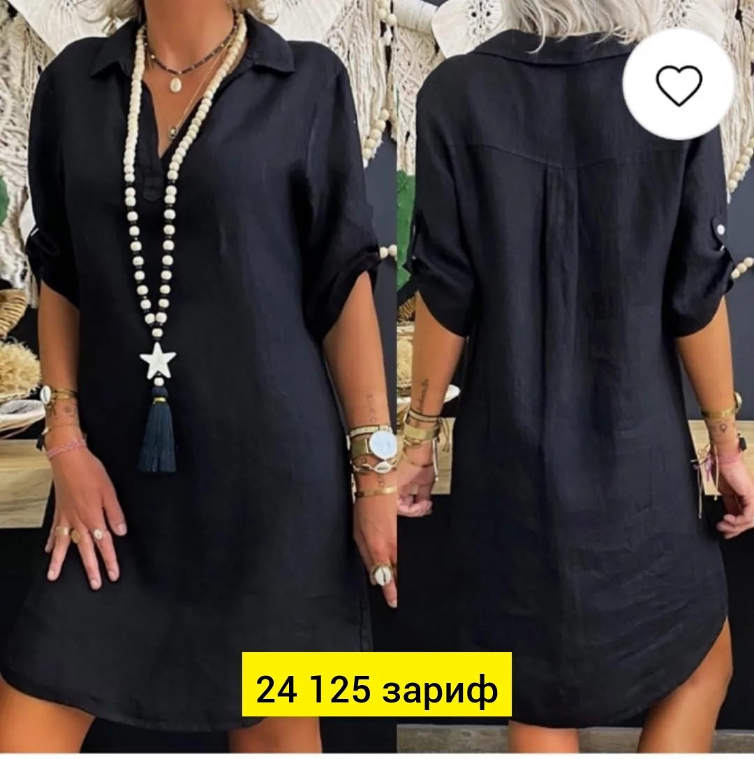 Рубашка, лён — фото 4