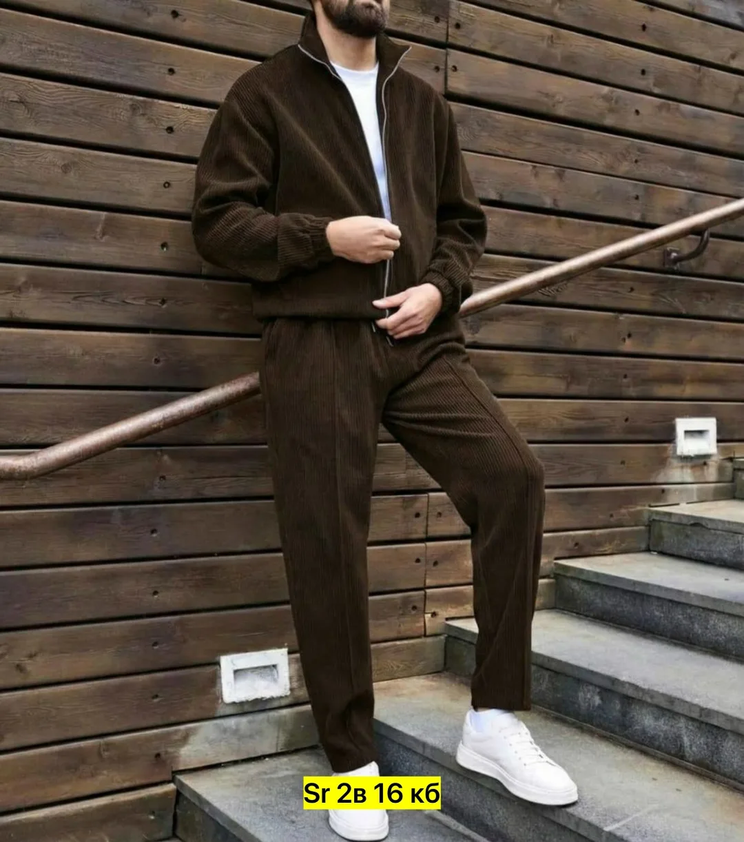 Спортивный костюм из вельвета — фото 6