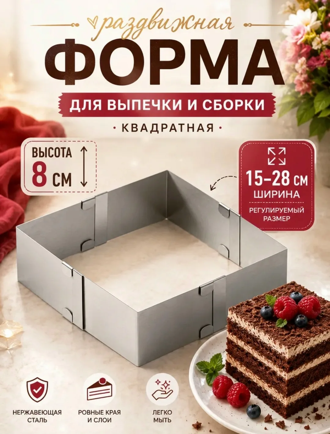 Ремень Форма квадратная раздвижная — фото 2