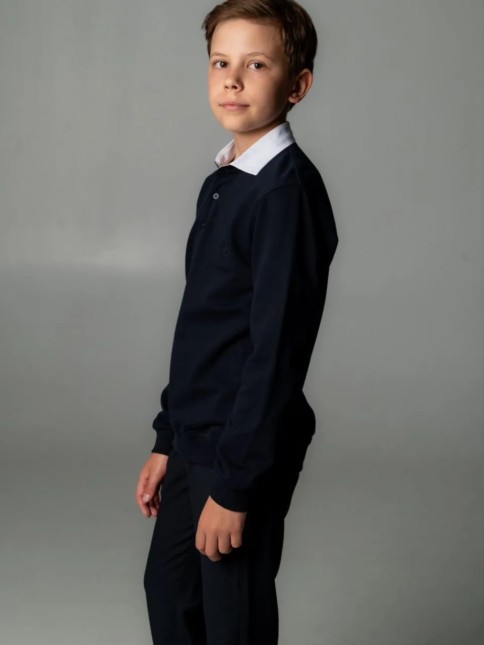 Рубашка трикотаж поло на клепках — фото 3
