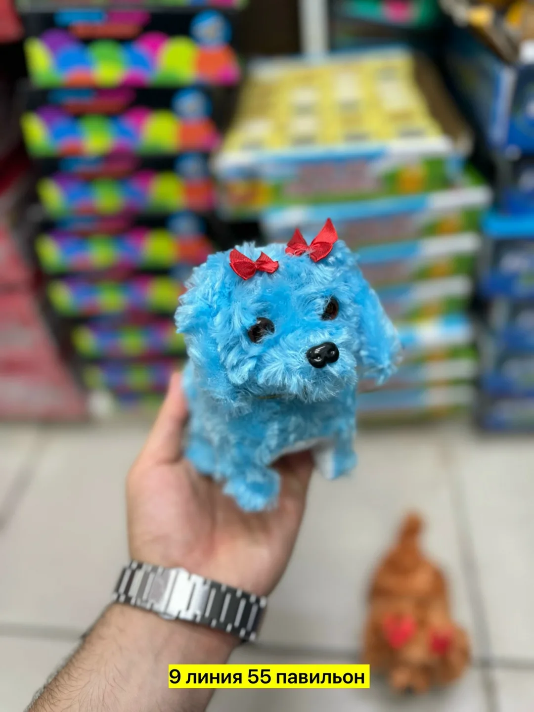 Игрушка-собачка ходячая, пластик, светящиеся глазки, звуковые эффекты — фото 2