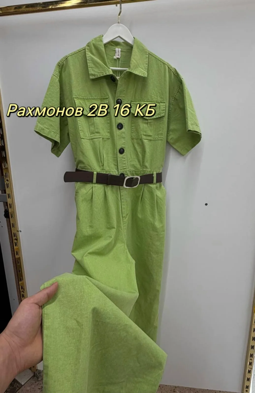 Комбинезон из хлопка PREMIUM с ремнем — фото 8