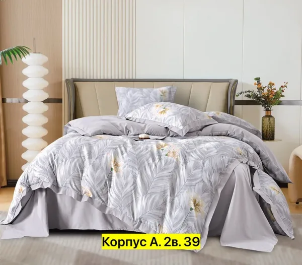 Комплект постельного белья, хлопок Белый — фото 41
