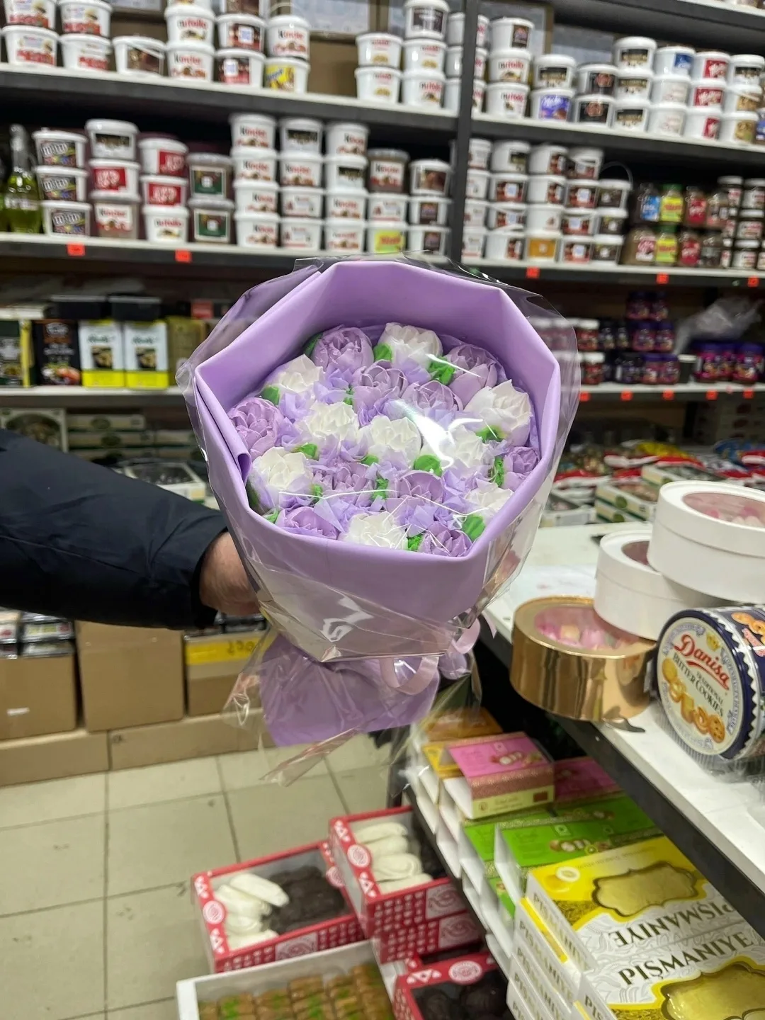 Набор из сладкого зефира в виде букета — фото 1
