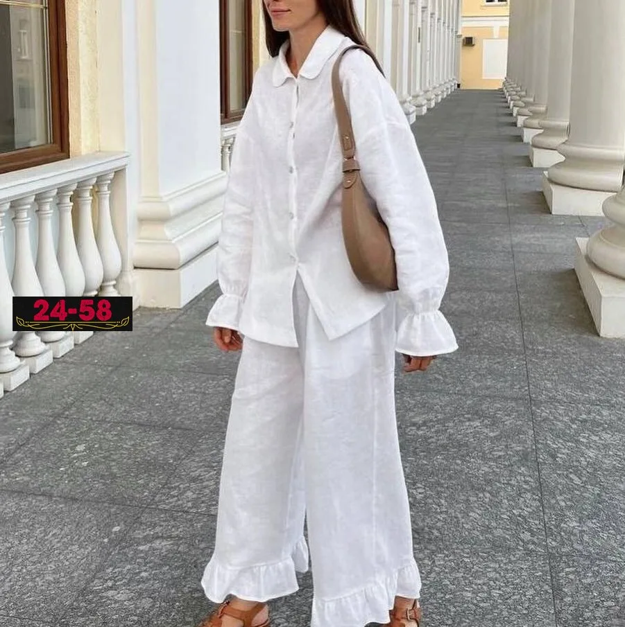 Костюм из льна и хлопка — фото 1