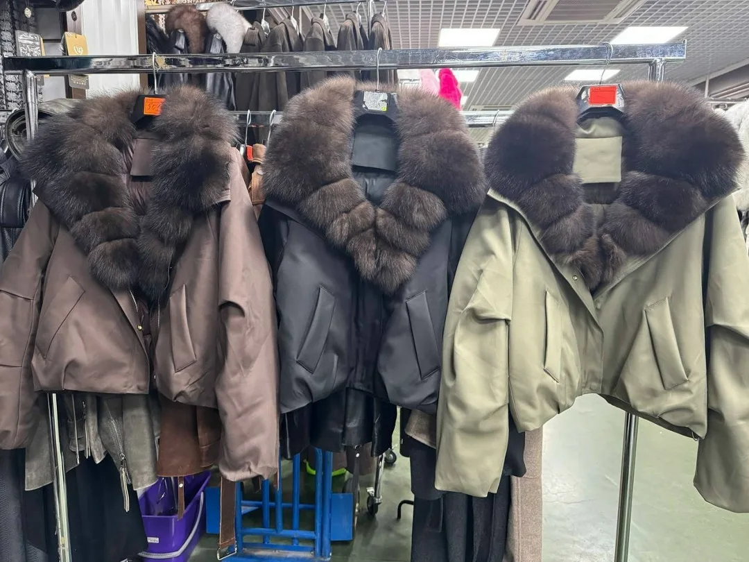 Куртка Бомперы с натуральным мехом песца — фото 1
