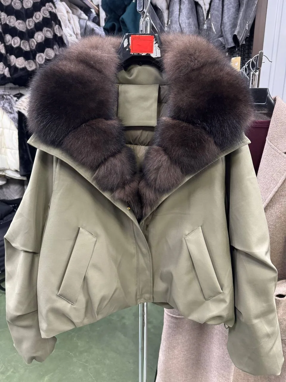 Куртка Бомперы с натуральным мехом песца — фото 5