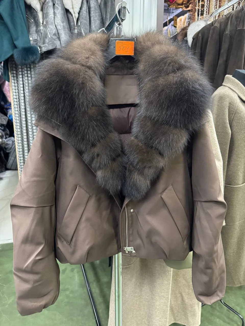 Куртка Бомперы с натуральным мехом песца — фото 8