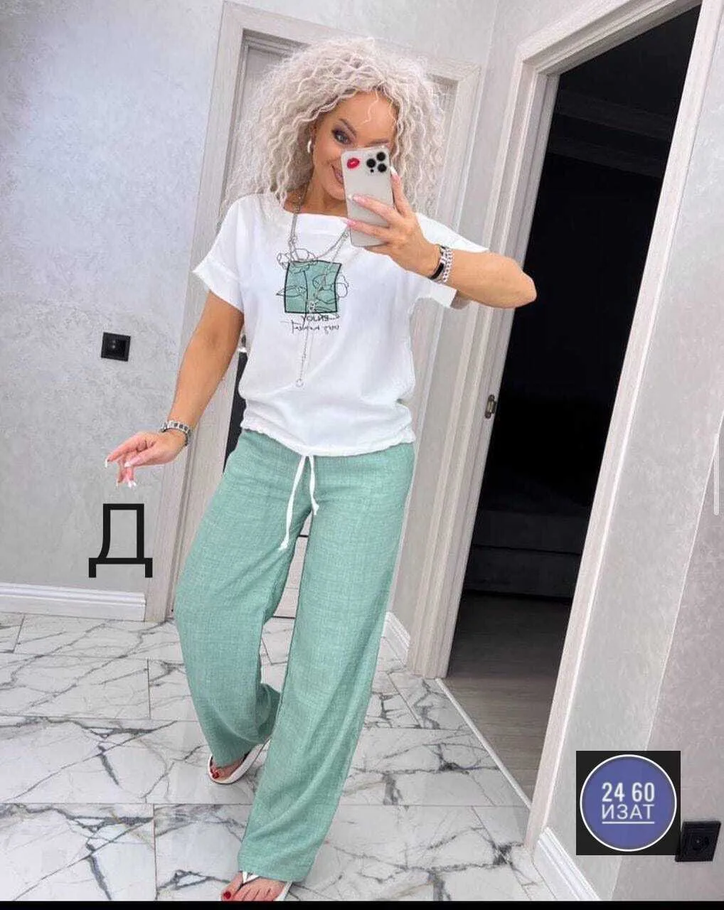 Костюм двойка из ткани Сингапур Синий — фото 5
