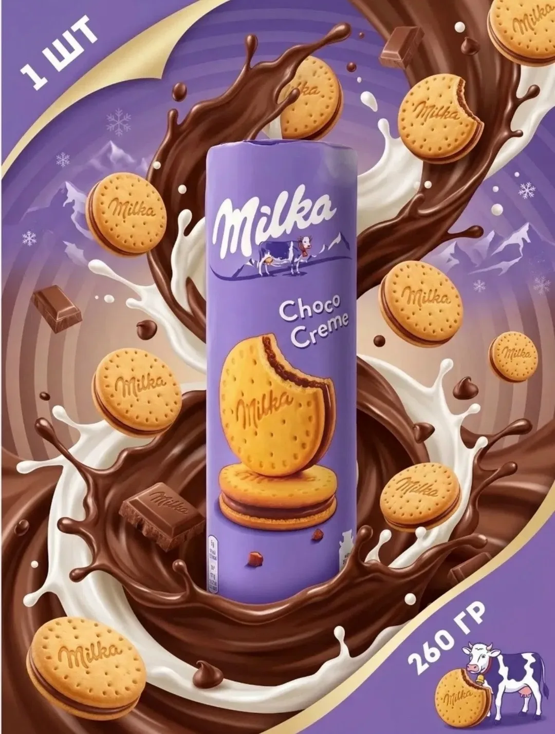 Рюкзак Milka Choco Pause НОВОЕ ПОСТУПЛЕНИЕ, лён — фото 1