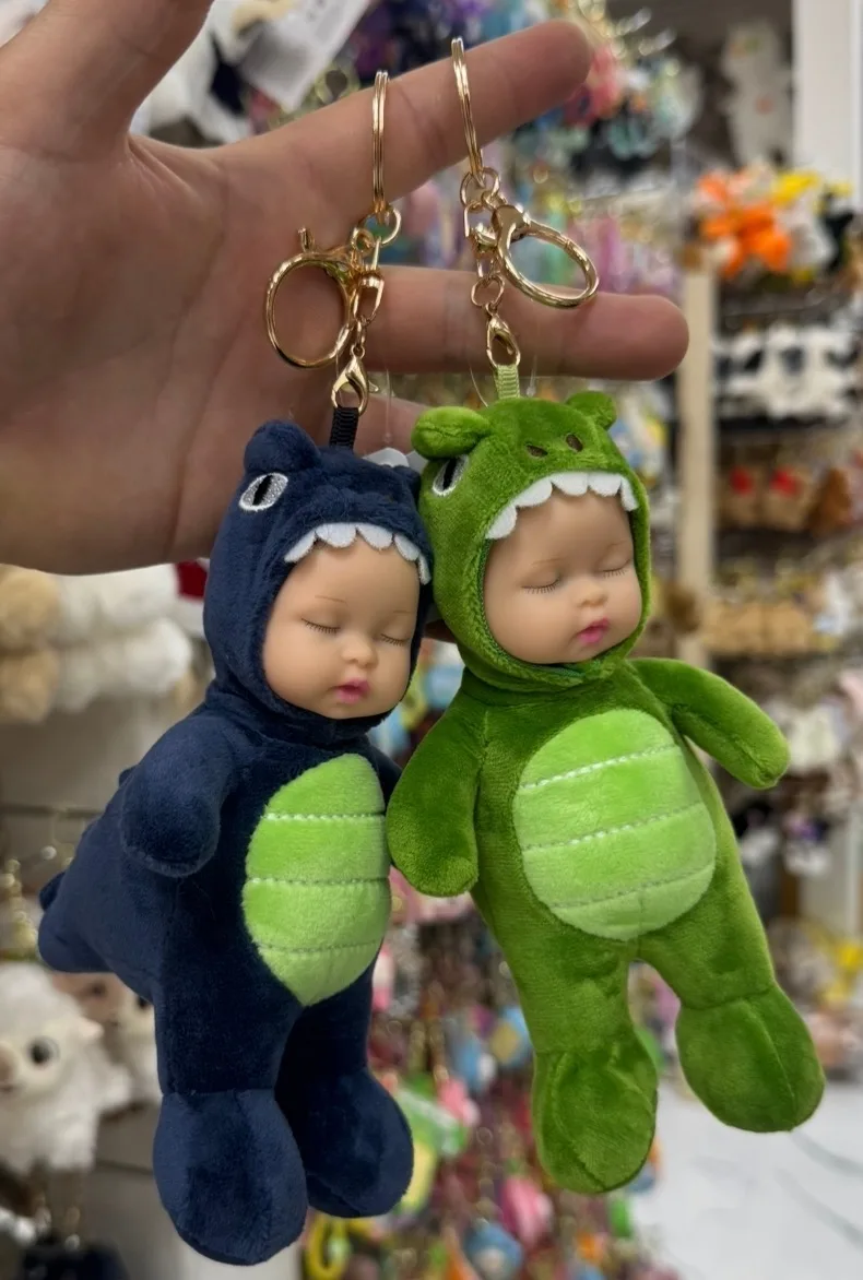 Мягкая игрушка брелок пупс в костюме Динозавра — фото 1