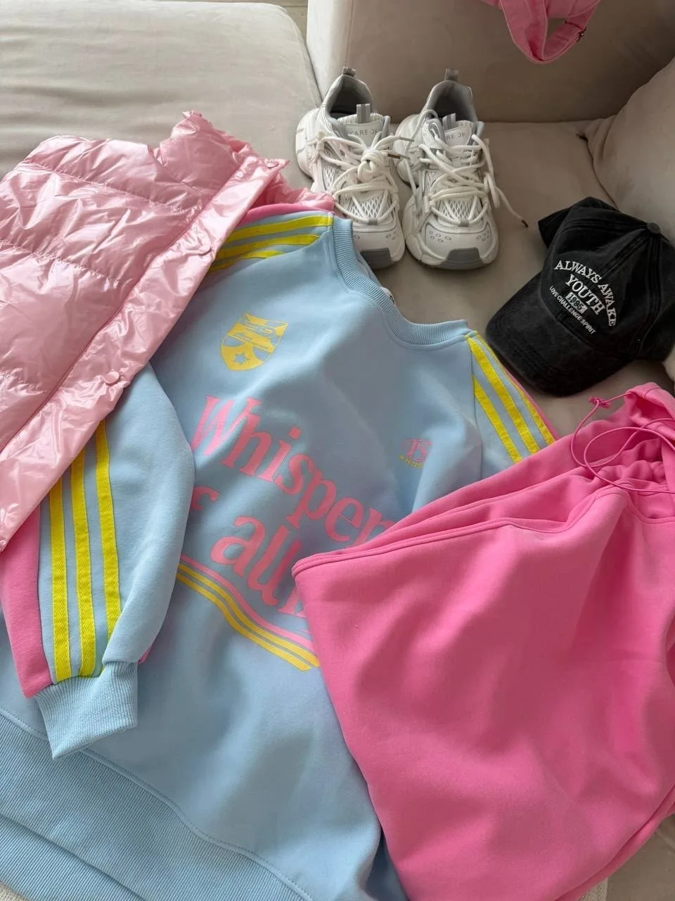 Костюм-двойка пастельный sport-chic — фото 8
