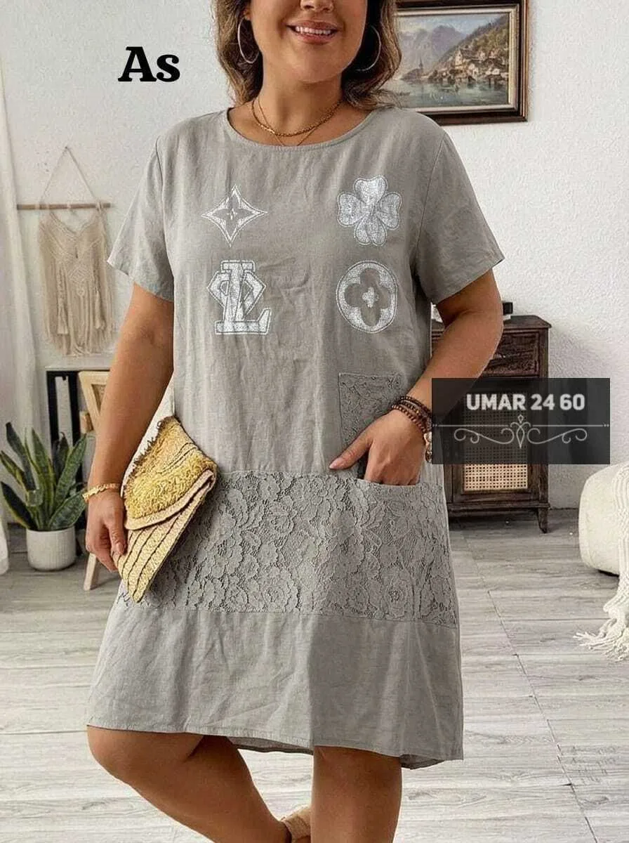 Платье из льна и хлопка — фото 4