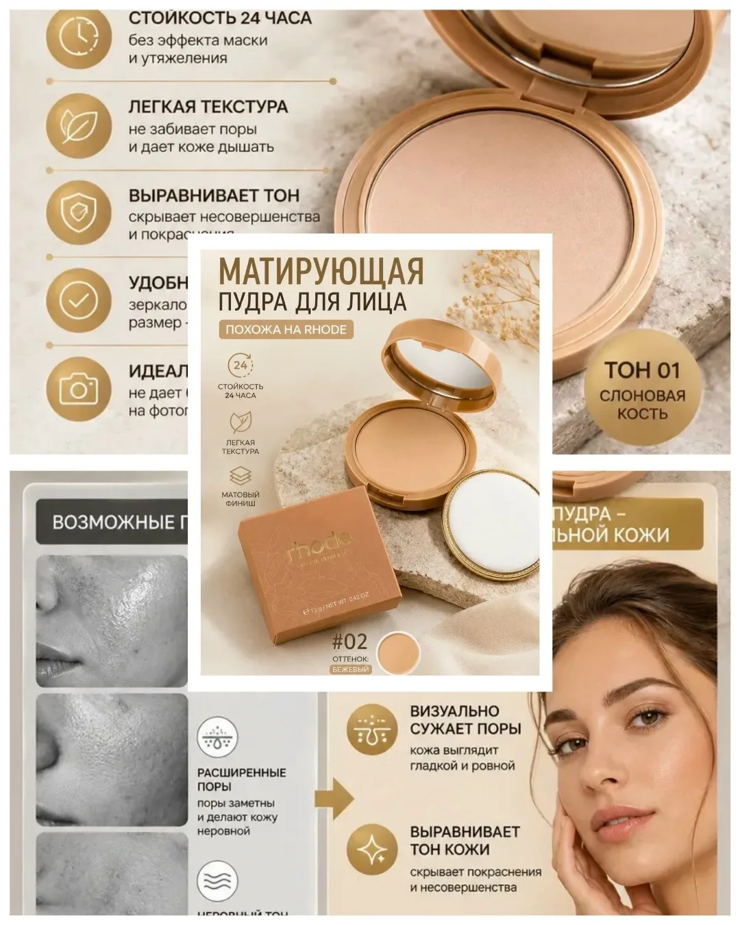 Клатч Matte Powder Мы находимя- ТК САДАВОД, лён