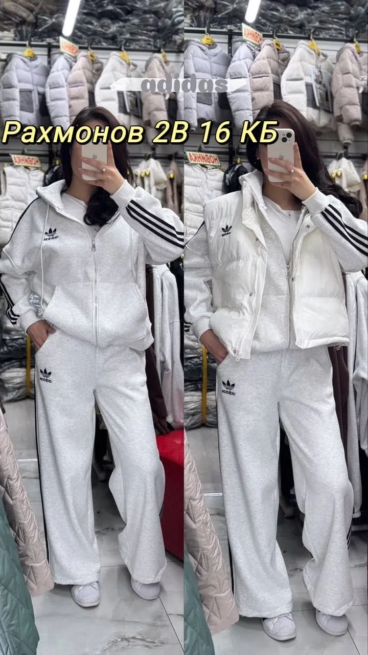 Костюм тройка флис Adidas — фото 4