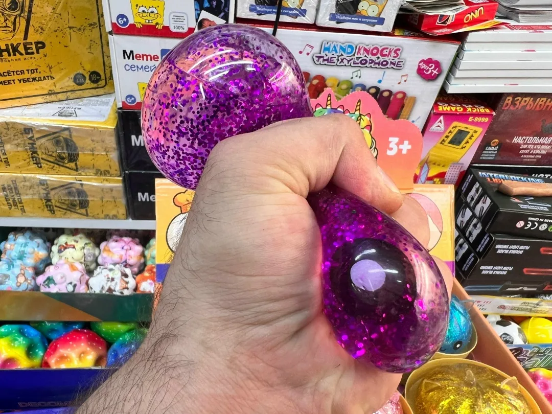 Игрушка Хинкали единорожка с блесками и гелем — фото 1
