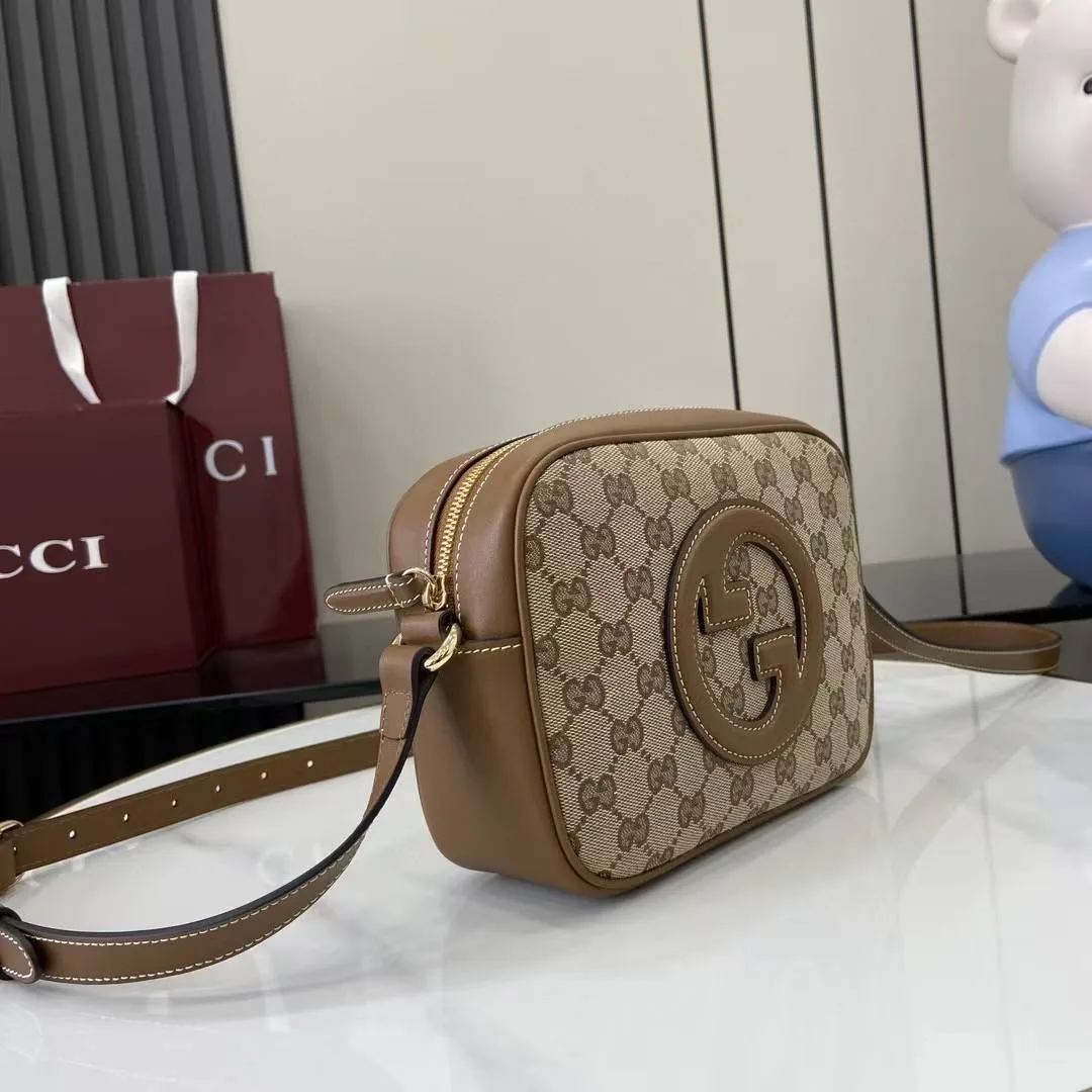 GUCCI Blondie Mini — мини-сумка из габардина с GG-принтом — фото 1