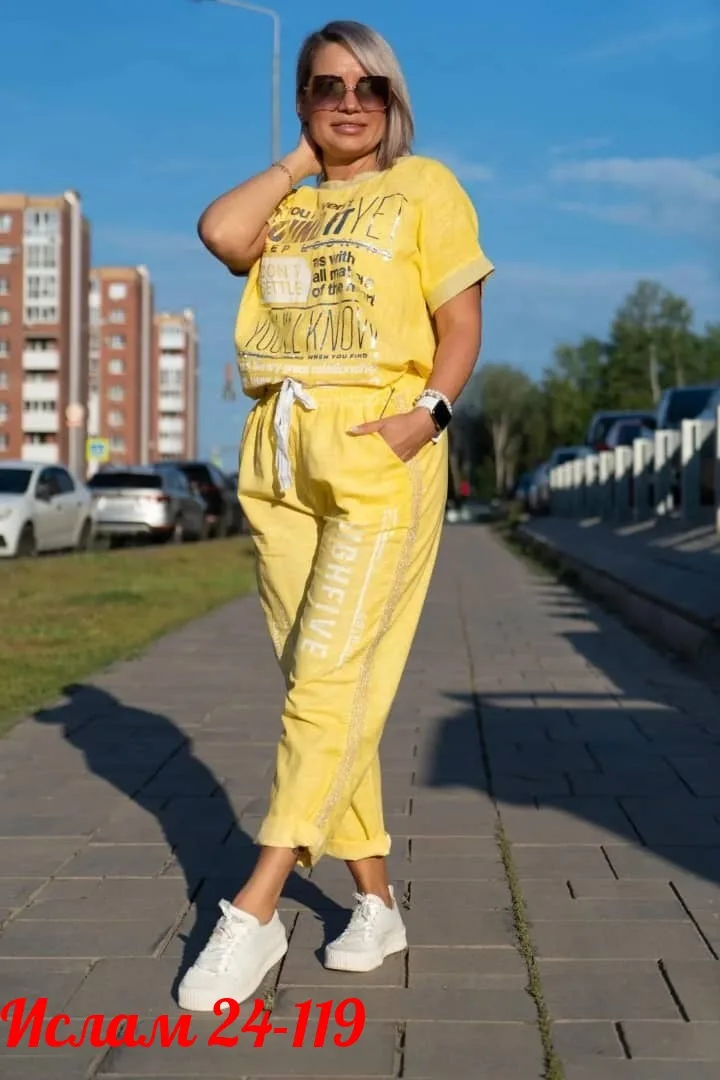 Костюм двойка из материала Санта лён хлопок — фото 1