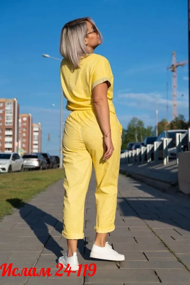 Костюм двойка из материала Санта лён хлопок — фото 2