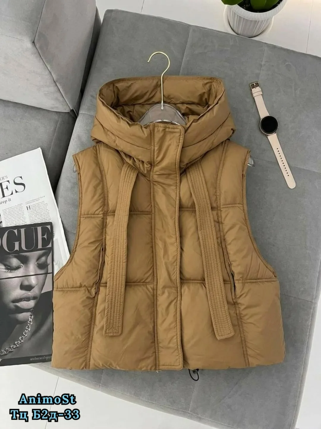 Жилетка с капюшоном, M-42, 44; L-44, 46; XL-46, 48; 2XL-48 — фото 3