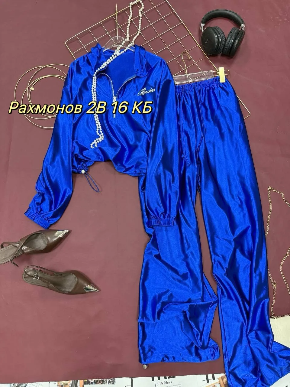 Костюм двойка из нежной ткани шольк — фото 8