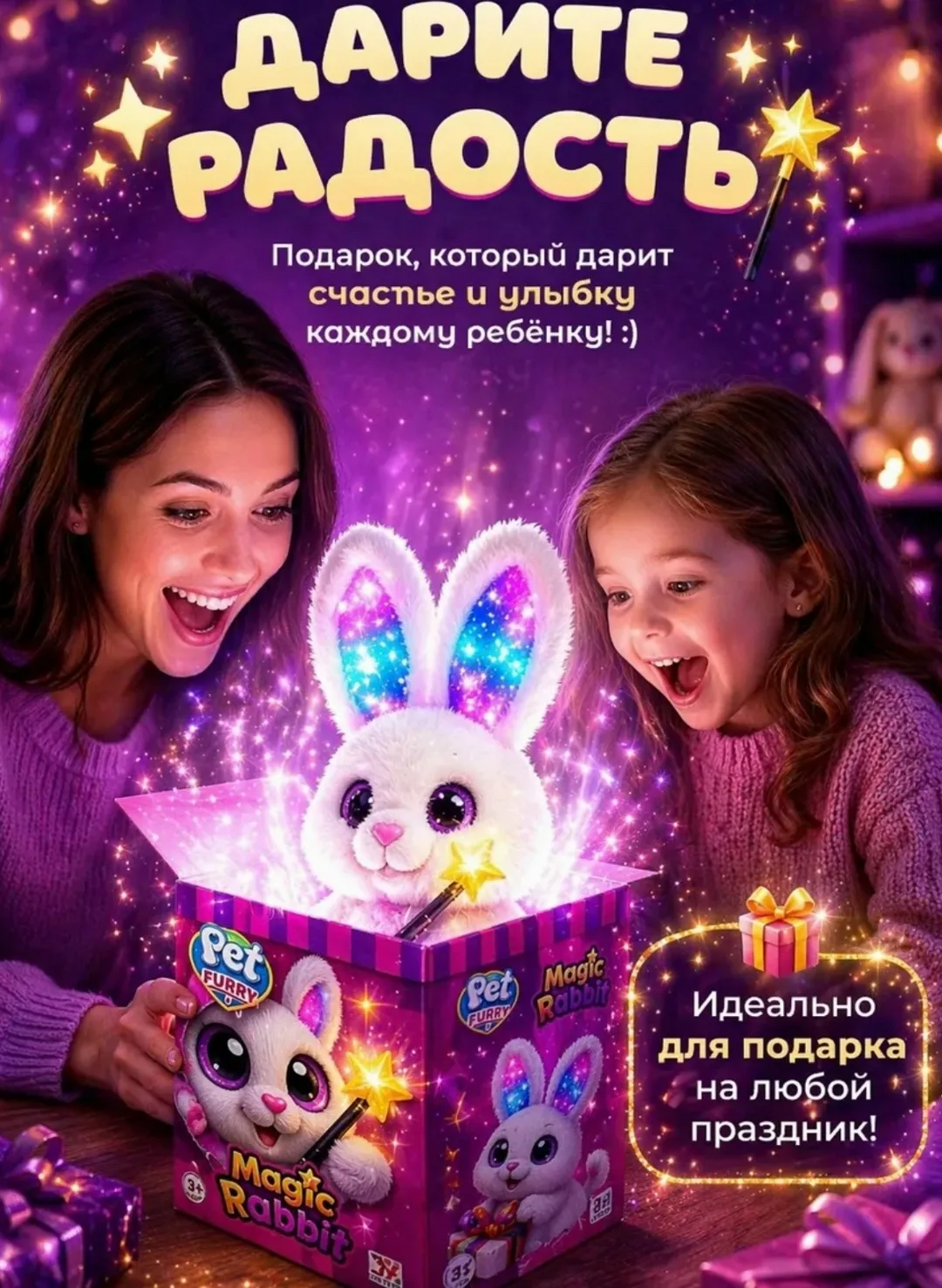 Игрушка-зайчик с волшебной палочкой — фото 5
