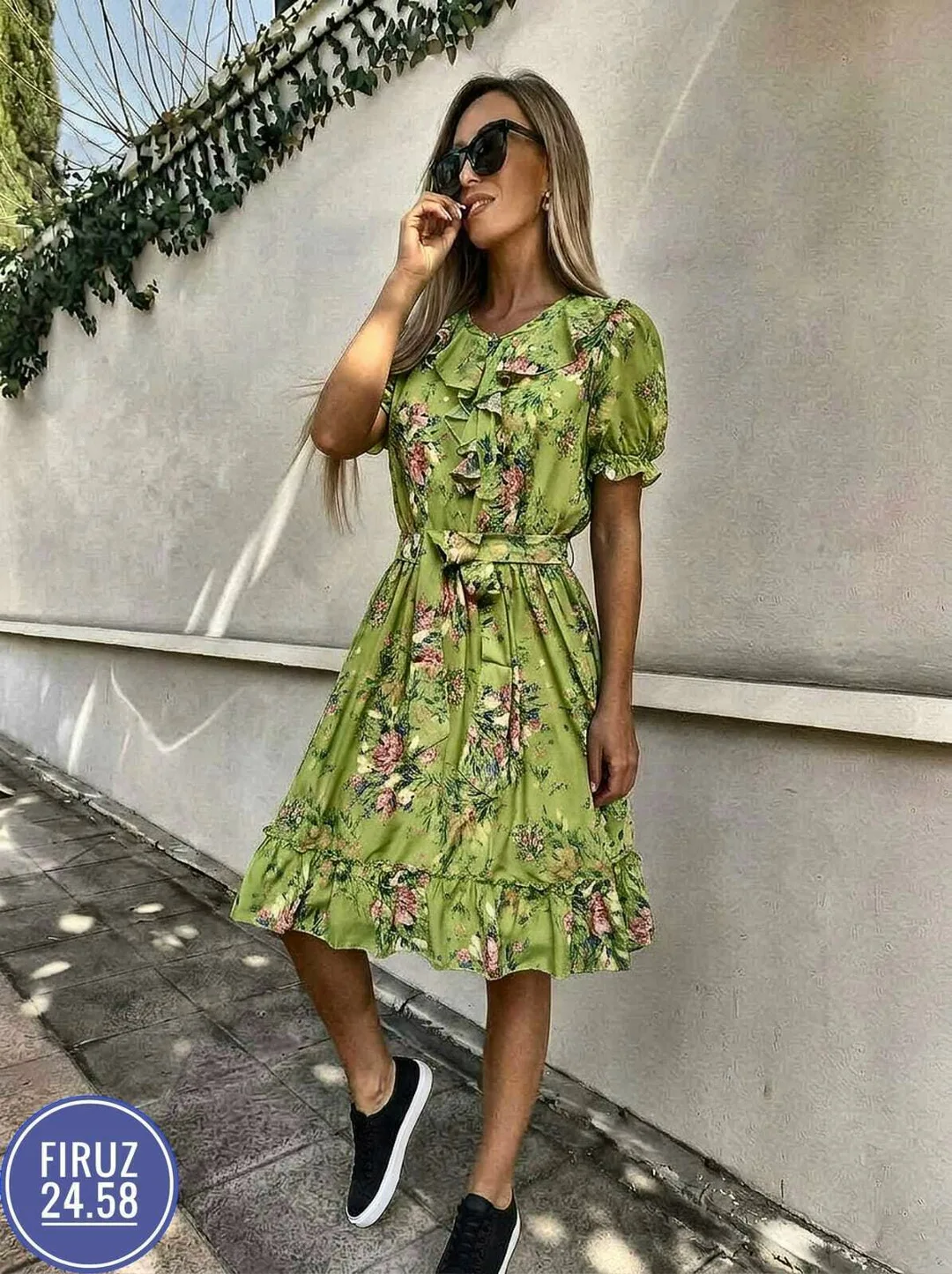 Платье шифон с подкладка — фото 1